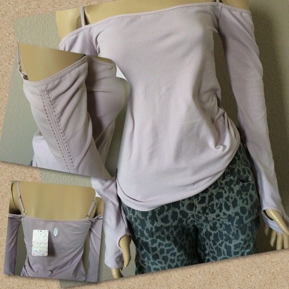 Free People Tops - Free People off shoulder thumbhole movement top